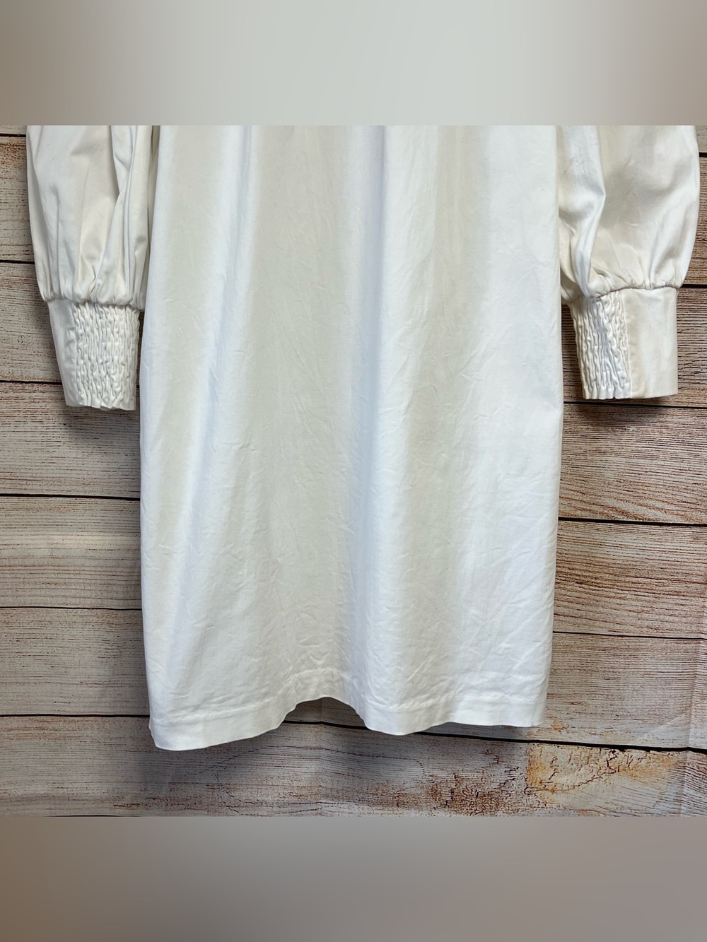 Tuckernuck Pomander Place Claiborne Cotton A-Line Mini Dress Sz L Pockets White - Picture 8 of 11